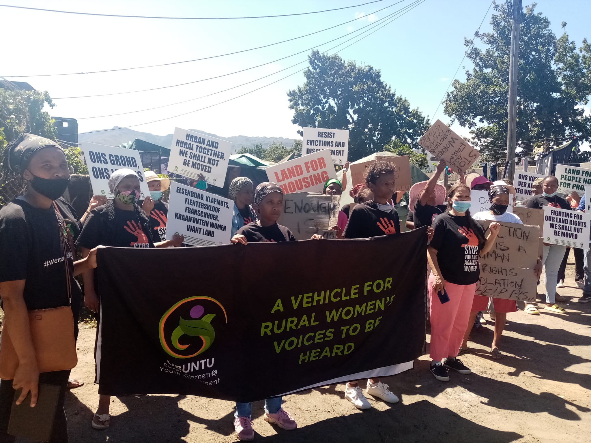 Grassroots Women’s Organisations to Address COVID-19 Related Challenges Picture of women protesting