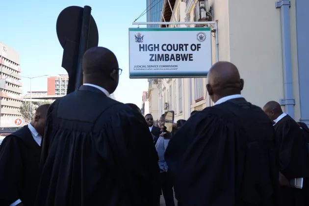 Lawyers outside Zimbabwe Court