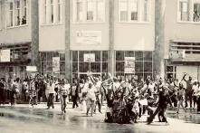 Women’s Resistance March in Burundi in 2015 led by activist Ketty Nivyabandi. Photo: Joseph Ndayisenga, supplied by Ketty Nivyabandi.