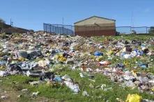 Rubbish piling up in Makhanda, where Ayanda Kota from the Unemployed People's Movement says people have been pushed to the margins by politicians. 