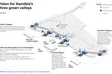 The Bigger Picture: how the Namibian government envisages the US$190-billion green energy development plan will look in its final form. It will include two new gas-to-power plants at Walvis Bay and Oranjemund, the latter to supply 400MW of electricity to South Africa. Source: Namibia GH2 Strategy, 2nd Revision