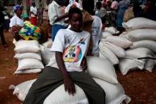 ZANU-PF trailer with food supplies.