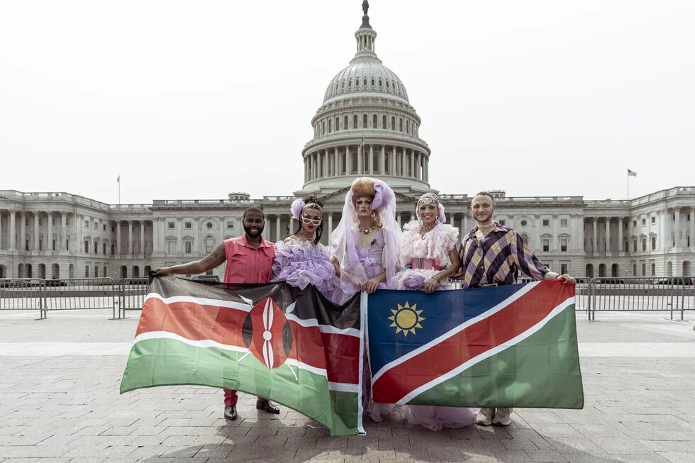 Equal Rights Namibia in front of the US Capitol Equal Namibia and Drag Night Namibia in Washington for World Price