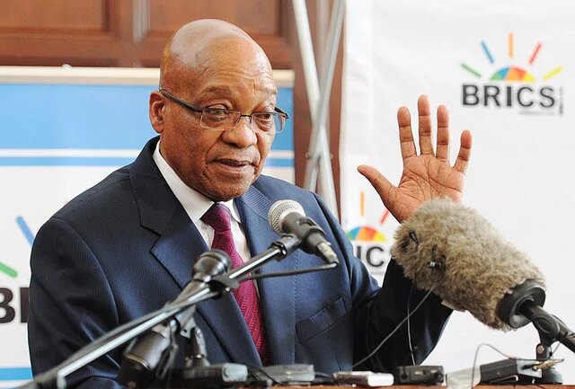 South African President Jacob Zuma during a media briefing ahead of the 5th BRICS Summit. 