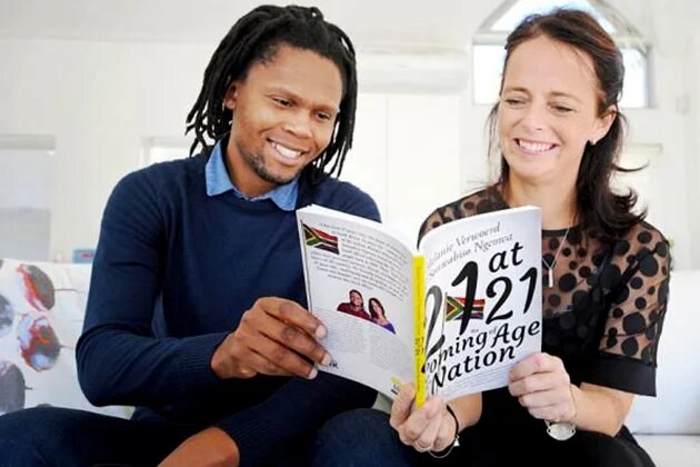 Authors Melanie Verwoerd and Sonwabiso Ngcowa of 21 at 21, the Coming of Age of a Nation.