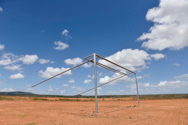 A tender gone wrong. The grassless sports field and broken rugby posts in Glenmore, rural Eastern Cape. A tender gone wrong. The grassless sports field and broken rugby posts in Glenmore, rural Eastern Cape.