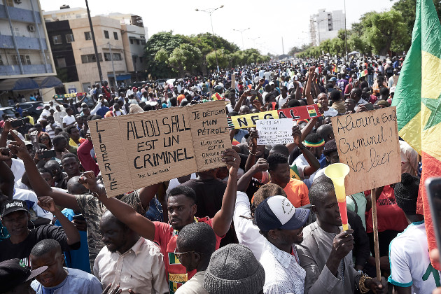 Demonstrators gather during a protest against President Macky Sall after a possible corruption case was discovered by a BBC investigation. c Xaume Olleros/ Getty Images Demonstrators gather during a protest against President Macky Sall after a possible corruption case was discovered by a BBC investigation. c Xaume Olleros/ Getty Images